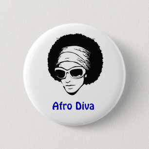 Bóton Redondo 5.08cm Diva do Afro