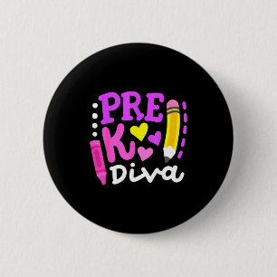 Bóton Redondo 5.08cm diva do pré-escolar engraçado bem-vindo de volta à