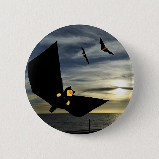 Bóton Redondo 5.08cm Diversão para o Halloween (Frente)