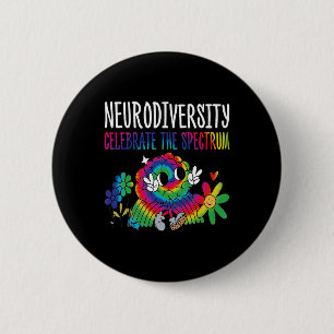 Bóton Redondo 5.08cm Diversidade Neurocérebro Consciência Autismo Asd A
