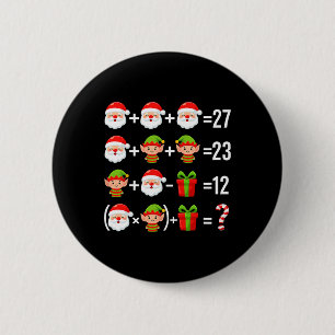 Bóton Redondo 5.08cm Divertido 67 Meme Papai Noel Professor de Matemáti