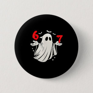 Bóton Redondo 5.08cm Divertido 6 7 Seis Sete Meme Humor de Halloween Fa