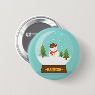 Bóton Redondo 5.08cm DIVERTIDO! Botão Snowman - Personalizado - Adicion