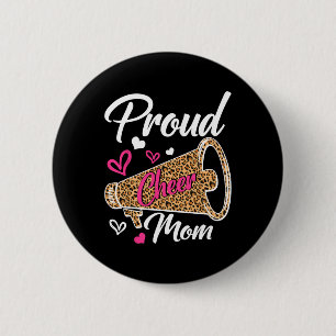 Bóton Redondo 5.08cm Divertido Orgulhoso Grita Mãe Leopardo Dia das Mãe