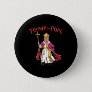 Bóton Redondo 5.08cm Divertido Trump Para Papa Católico Vaticano Papado