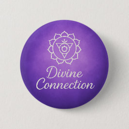 Bóton Redondo 5.08cm Divine Connection Crown Chakra Spiritual Energy