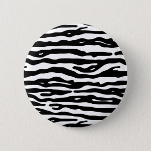 Bóton Redondo 5.08cm Do preto animal do impressão da zebra teste padrão