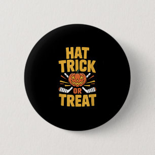 Bóton Redondo 5.08cm Doce ou Travessura Abóbora Halloween Hóquei no Gel
