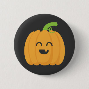 Bóton Redondo 5.08cm Doce ou Travessura com Abóbora Fofa para o Hallowe