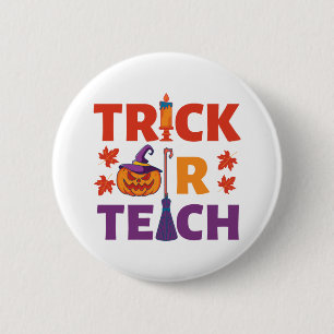 Bóton Redondo 5.08cm Docente Ou Ensino De Halloween