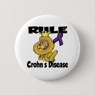 Bóton Redondo 5.08cm Doença de Crohns Regra (roxo)