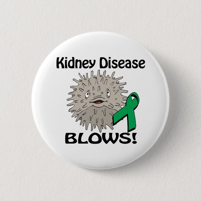 Bóton Redondo 5.08cm Doença renal explode Design de consciência (Frente)