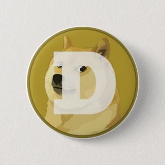 Bóton Redondo 5.08cm dogecoin botom (Frente)