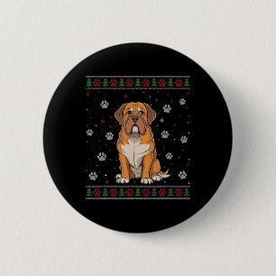 Bóton Redondo 5.08cm Dogue De Bordeaux Christmas Sweet Xmas Pet Dog L