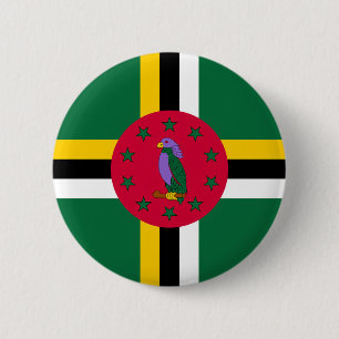 Bóton Redondo 5.08cm Dominica Flag