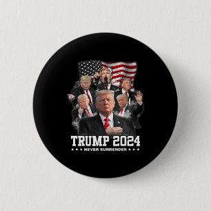 Bóton Redondo 5.08cm Donald J Trump 2024 Nunca Renderize