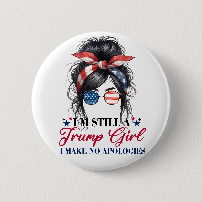 Bóton Redondo 5.08cm Donald Trump (Frente)