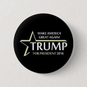 Bóton Redondo 5.08cm Donald Trump 2016