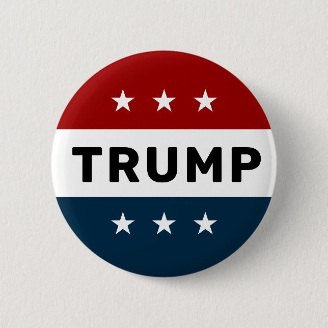 Bóton Redondo 5.08cm Donald Trump 2024 Classic Star Pinback (Frente)