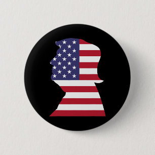 Bóton Redondo 5.08cm Donald Trump Bandeira Americana Presidente Republi