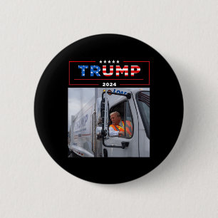Bóton Redondo 5.08cm Donald Trump Dirige No Lixo De Camisas De Lixo