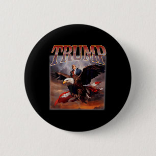 Bóton Redondo 5.08cm Donald Trump Eagle Presidente dos Estados Unidos 2