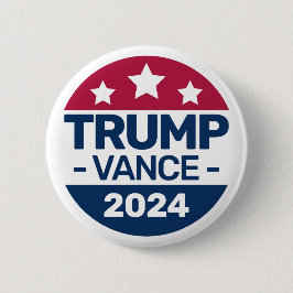 Bóton Redondo 5.08cm Donald Trump JD Vance 2024 Presidencial Republican