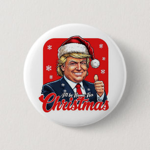 Bóton Redondo 5.08cm Donald Trump Natal Papai Noel Art