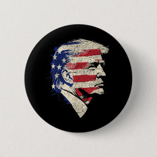 Bóton Redondo 5.08cm Donald Trump Portrait