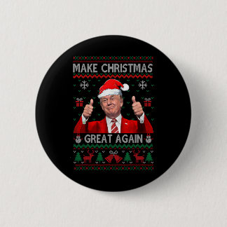 Bóton Redondo 5.08cm Donald Trump President Make Christmas Great Again