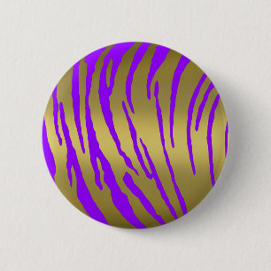 Bóton Redondo 5.08cm Dourado Tigre Roxo