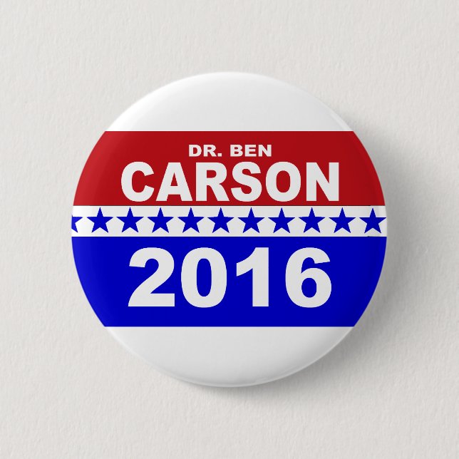 Bóton Redondo 5.08cm Dr. Ben Carson 2016 (Frente)