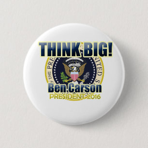 Bóton Redondo 5.08cm Dr. Ben Carson para o presidente
