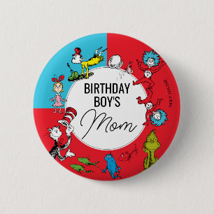 Bóton Redondo 5.08cm Dr. Seuss - Personagens Aniversário Infantil