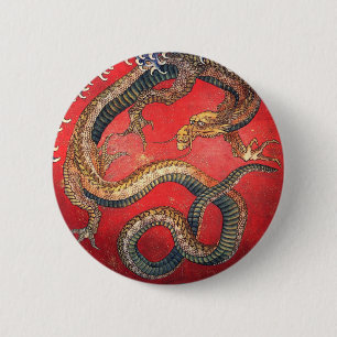 Bóton Redondo 5.08cm Dragão Japonês
