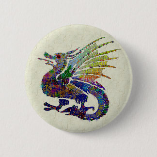 Bóton Redondo 5.08cm Dragão Jeweled