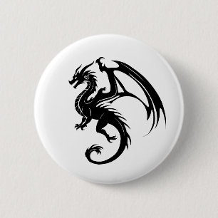 Bóton Redondo 5.08cm Dragão negro