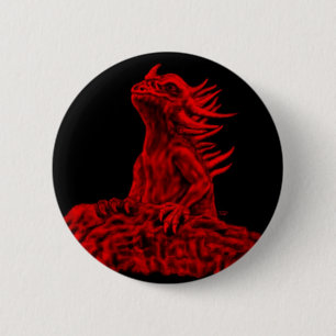 Bóton Redondo 5.08cm Dragão pequeno vermelho