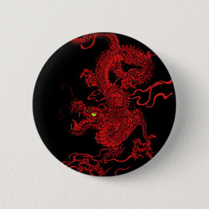 Bóton Redondo 5.08cm Dragão Vermelho