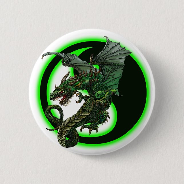 Bóton Redondo 5.08cm Dragon design (Frente)