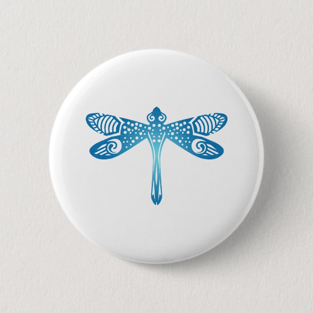 Bóton Redondo 5.08cm Dragonfly Tribal Tattoo Idea (Frente)