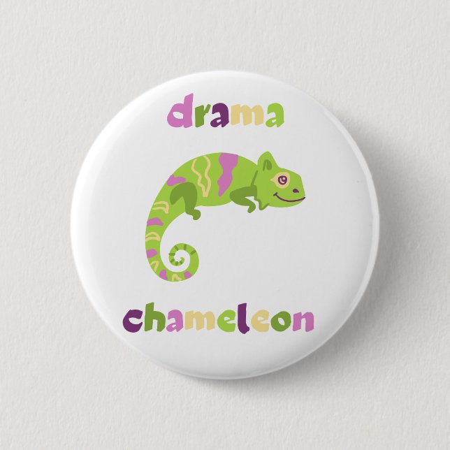 Bóton Redondo 5.08cm Drama Chameleon (Frente)