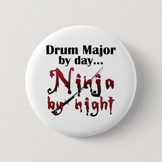 Bóton Redondo 5.08cm Drum Major Ninja (Frente)
