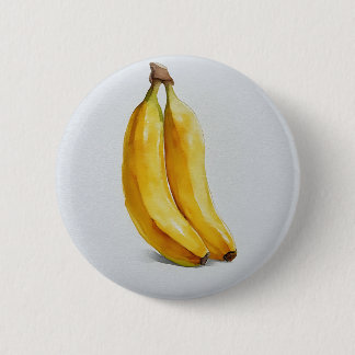 Bóton Redondo 5.08cm Duas Bananas Frescas em Sincronia