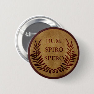 Bóton Redondo 5.08cm dum espiro spero, aspas latinas
