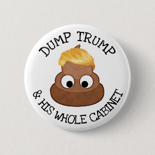 Bóton Redondo 5.08cm Dump Donald Trump e seu Botão do Gabinete