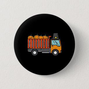 Bóton Redondo 5.08cm Dump Truck Pumpkin outono outono outono