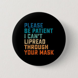 Bóton Redondo 5.08cm Duro De Audição De Sinal ASL Audição Imparada Surd