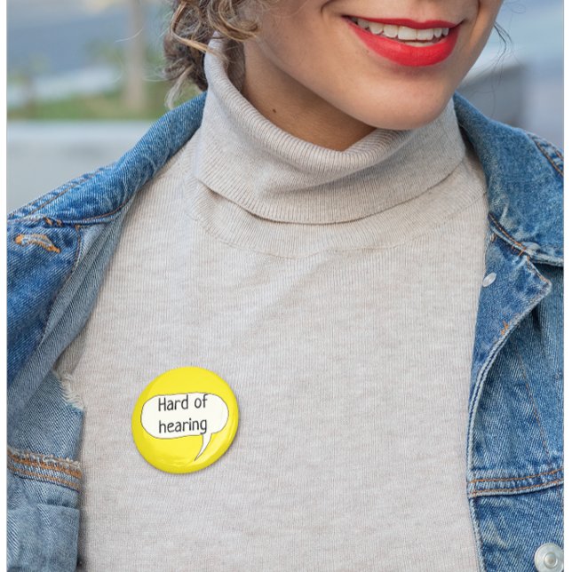 Bóton Redondo 5.08cm Duro de crachá de pinos de consciência surdos (Criador carregado)