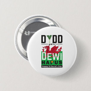 Bóton Redondo 5.08cm Dydd Gil Dewi Hapus Feliz Rua Dia 6